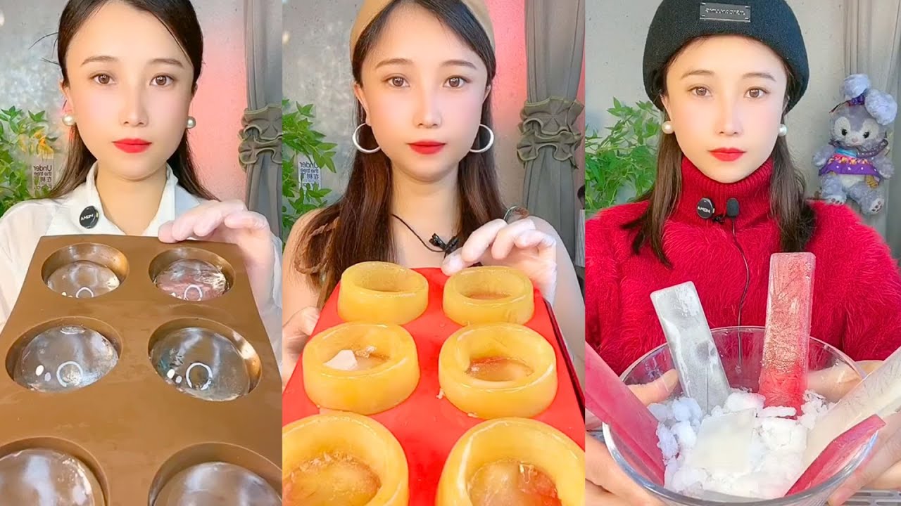 Homemade Chinese Ice Eating ASMR | Soft Frozen Desserts & Snow Ice Sounds #60