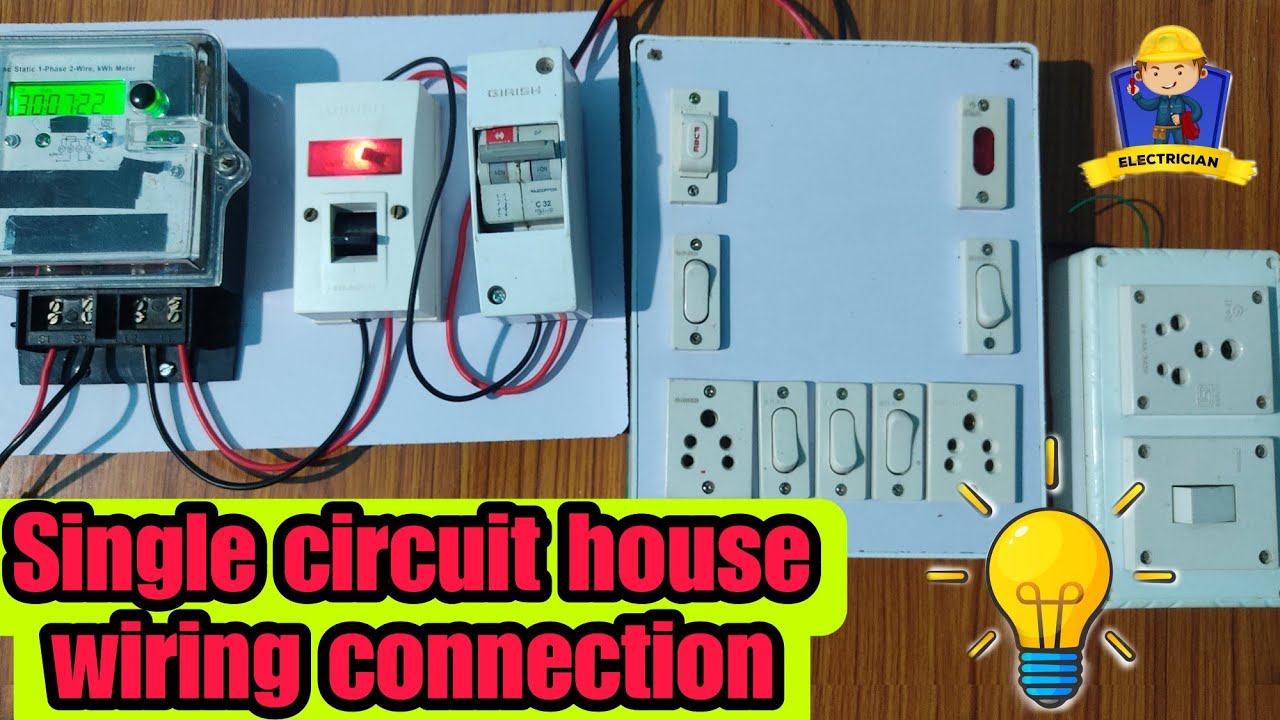 single circuit house wiring connection || Sinha Electricals || pawer board connection
