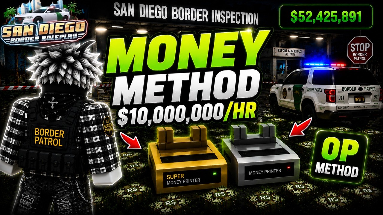 ЛУЧШИЙ способ заработка в San Diego Border Roleplay Roblox ($10 000 000/ЧАС)