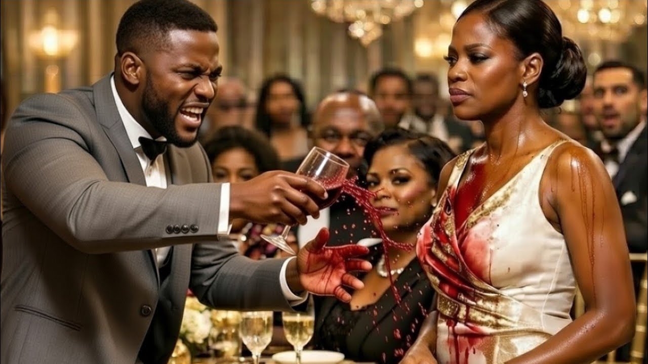 UNAWARE SHE OWNS THE COMPANY - HUSBAND POURED WINE ON HIS WIFE FOR WANTING TO SEAT IN FRONT AT GALA