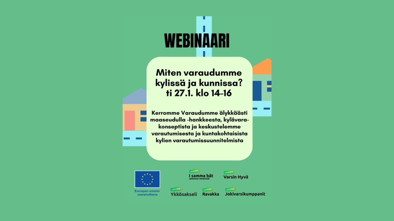 Varaudumme &auml;lykk&auml;&auml;sti aloituswebinaari 27.1.2026
