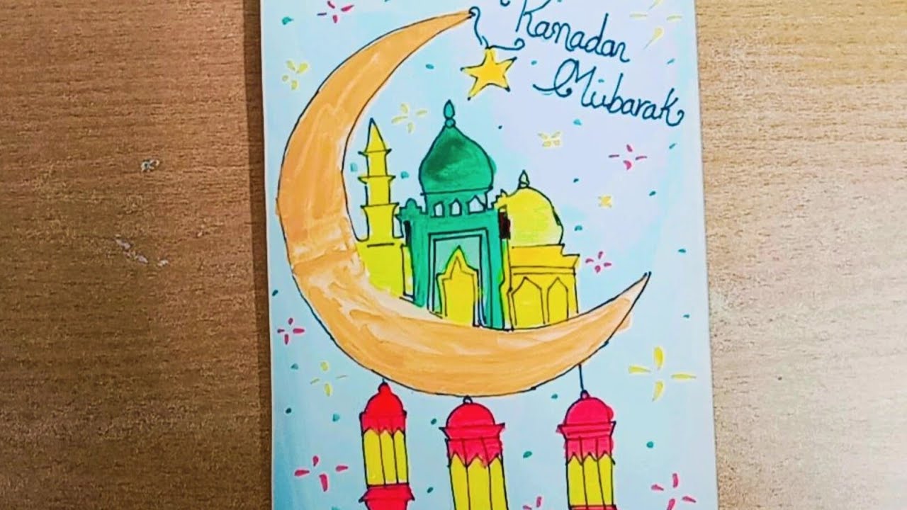 CUTE And simple masjid painting 🎨