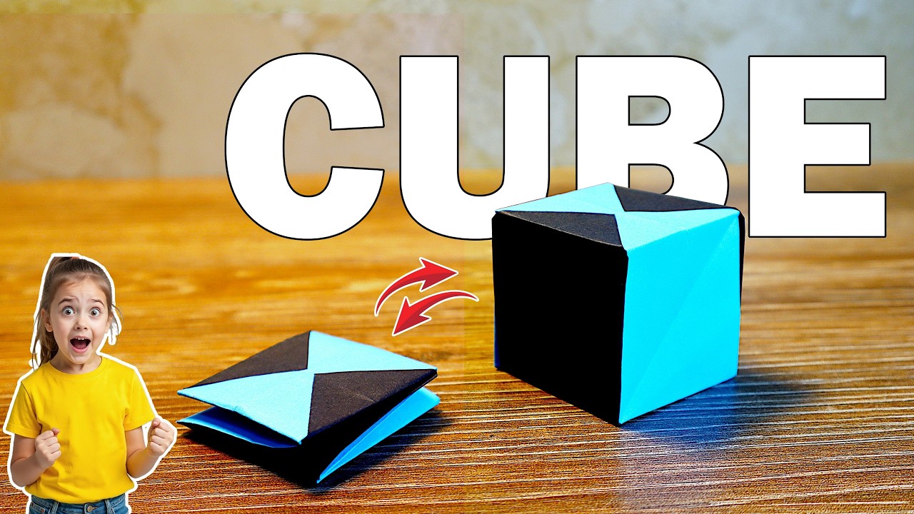 DIY ORIGAMI MAGIC CUBE EASY FOLDING | MAGIC CUBE ORIGAMI TUTORIAL | UNFOLD THE MISTERY PAPER CRAFT
