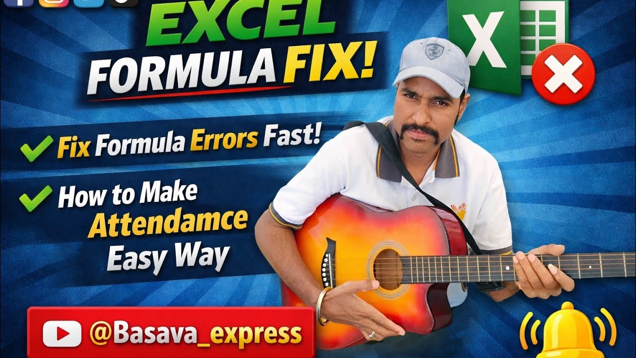 Excel formula / HOW TO MAKE ATTENDANCE IN EXCEL EASY WAY #excel #karnataka #excelformula #account