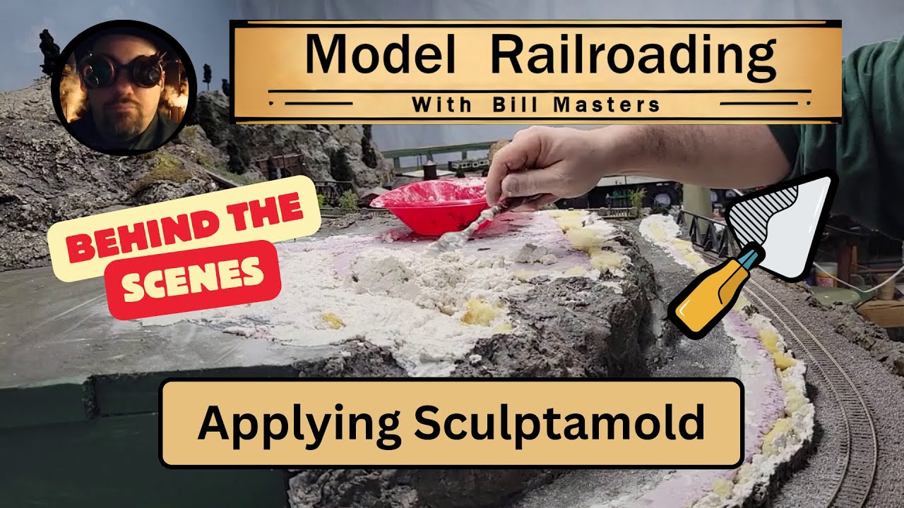 033. Behind the scenes, applying Sculptamold