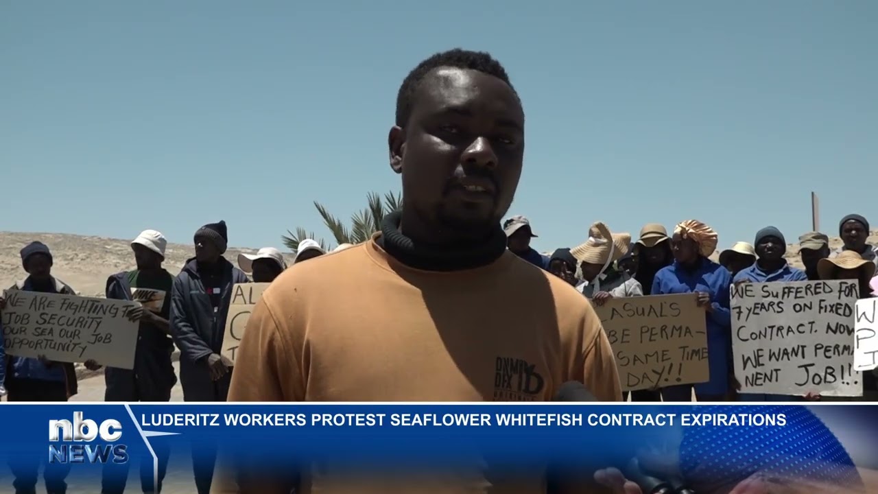 Former Seaflower workers protest contract non-renewal in Luderitz - nbc