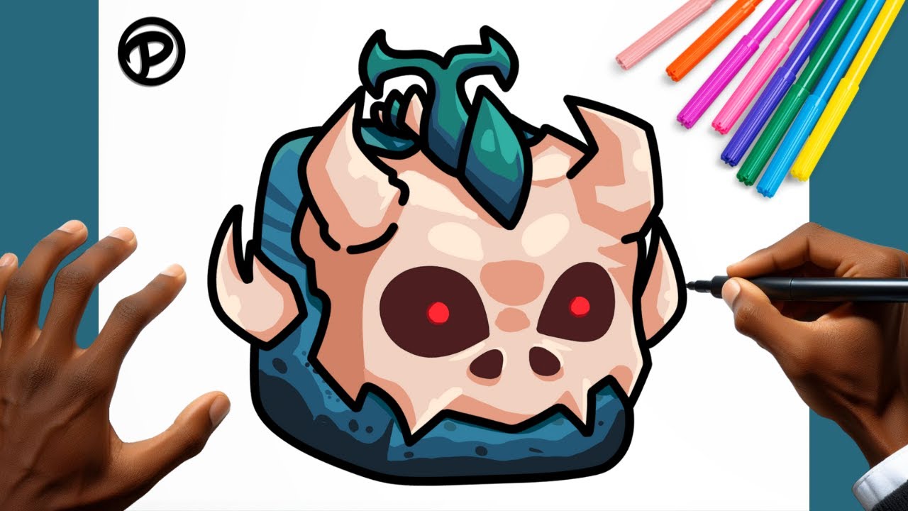 Como desenhar a T-Rex de Blox fruits Passo a passo