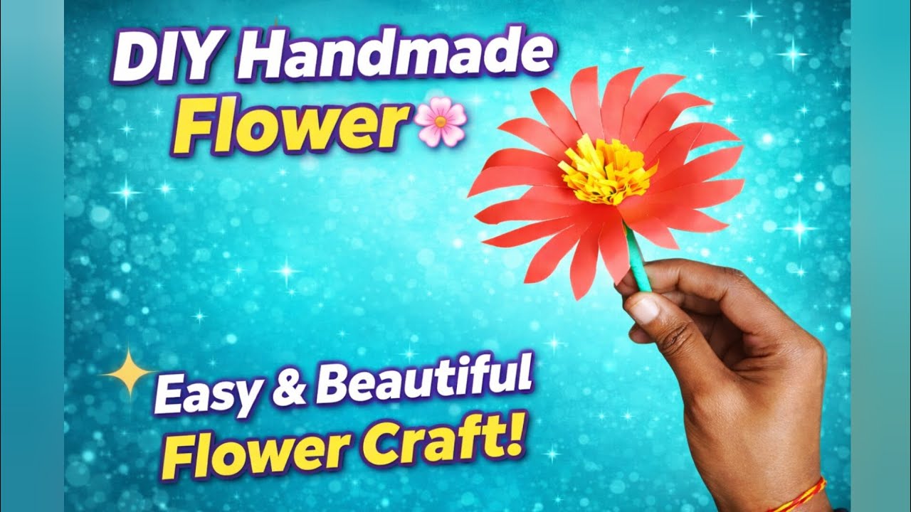 DIY Handmade Flower Craft 🌸 | Easy Paper Flower Making at Home