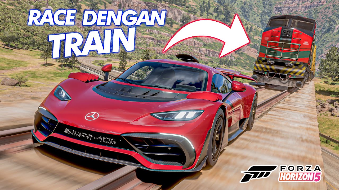 AKU CABAR TRAIN UNTUK RACING SAMPAI HUJUNG MAP! - Forza Horizon 5