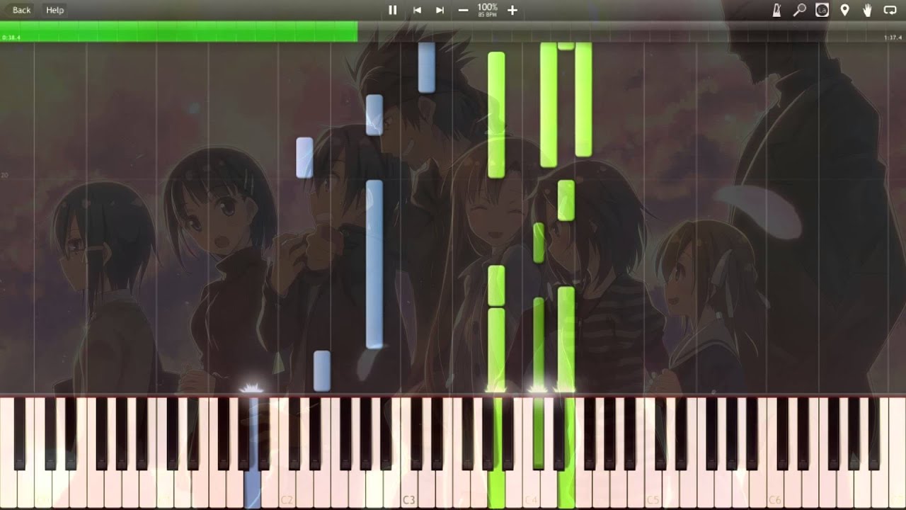 [Synthesia] (Harp) Sword Art Online OST - Gracefully [Sword Art Online]