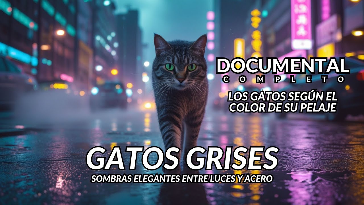 Gatos Grises - Los Gatos Seg&uacute;n el Color de su Pelaje | Documental Completo