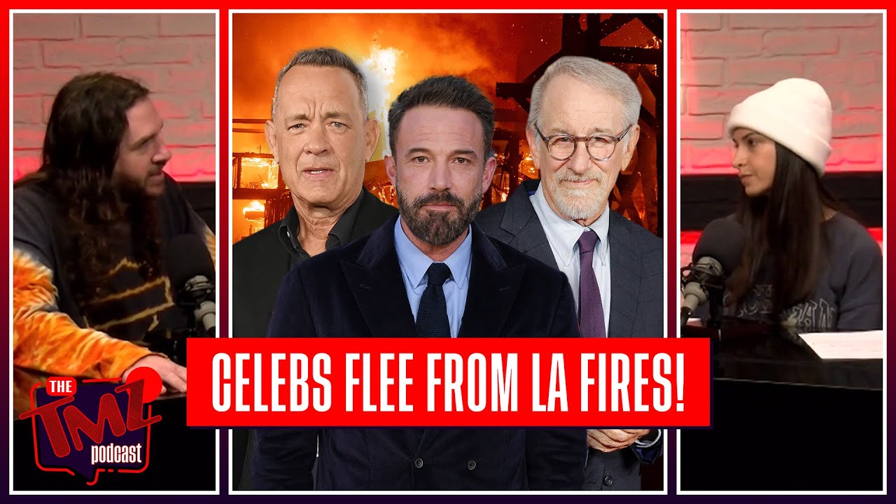 LA Is Burning! Celebs Flee From Their Home During Wildfire | The TMZ Podcast