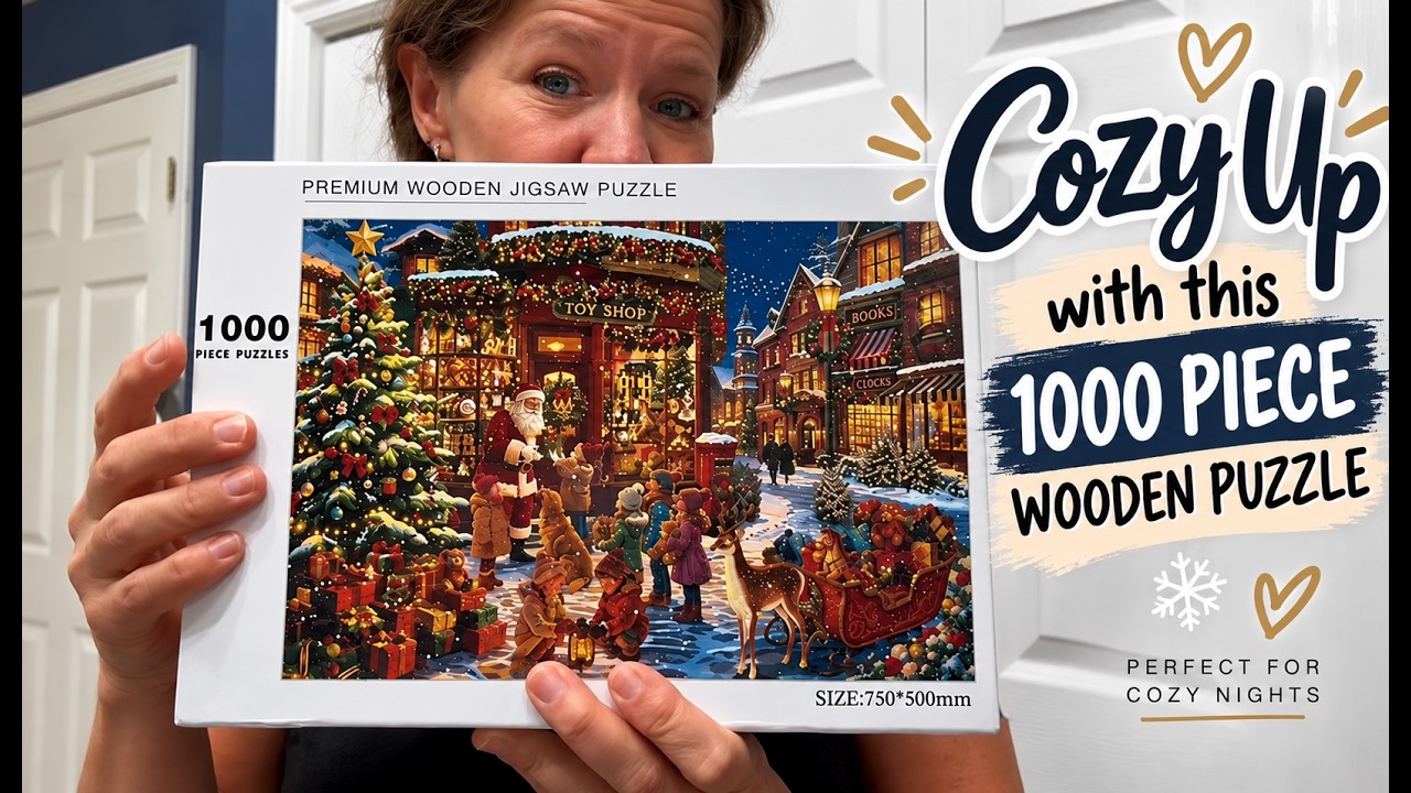 All wooden 1000 piece puzzle for those cold days!