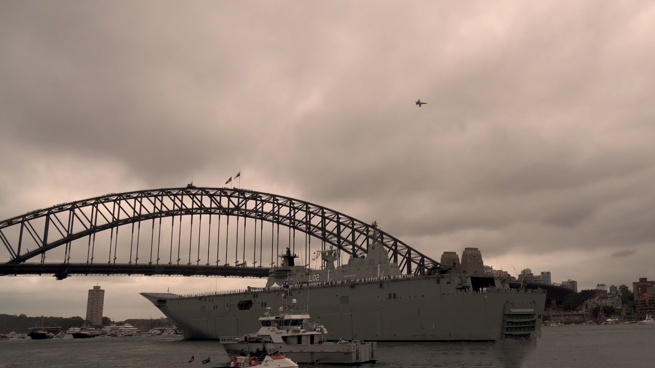 Australia day 2018 F/A-18 Hornets flypast in Sydney Harbour