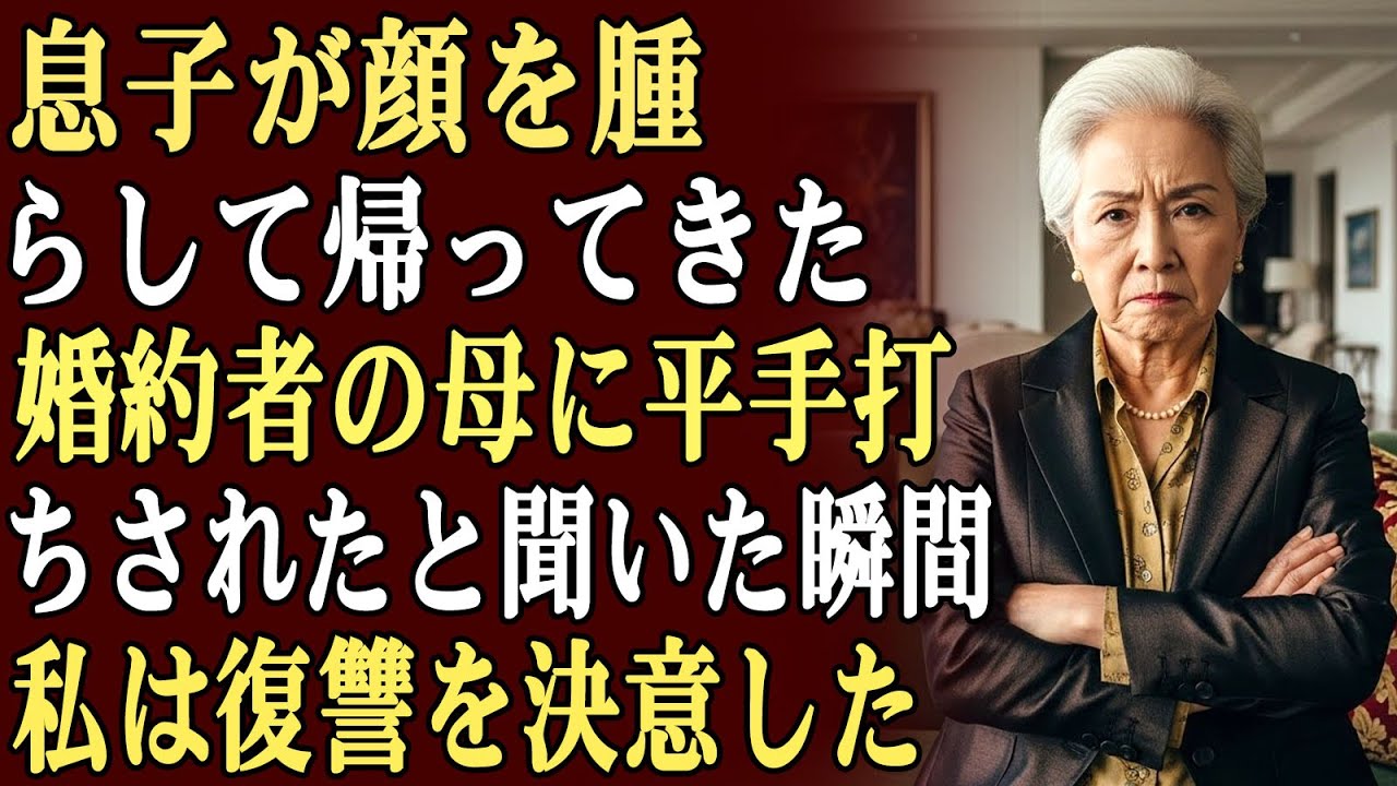 息子は顔を腫らして帰ってきた。婚約者の家族との顔合わせの後だった。「婚約者の母に平手打ちされた。俺は“貧乏で片親の家の人間”だと言われた…」私はその家族を叩き潰すことを決意した。