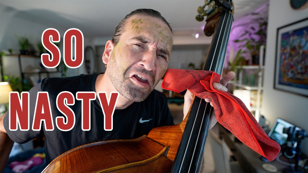 How to clean your DIRTY double bass!
