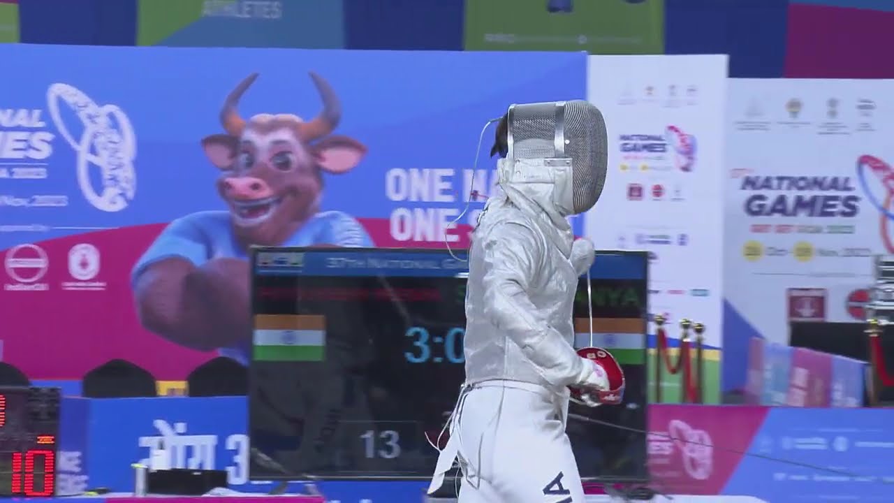 Fencing 🤺 Kerala vs Punjab Women's Sabre Team Event FINAL, 37th National Games 2023, Goa | DD Sports