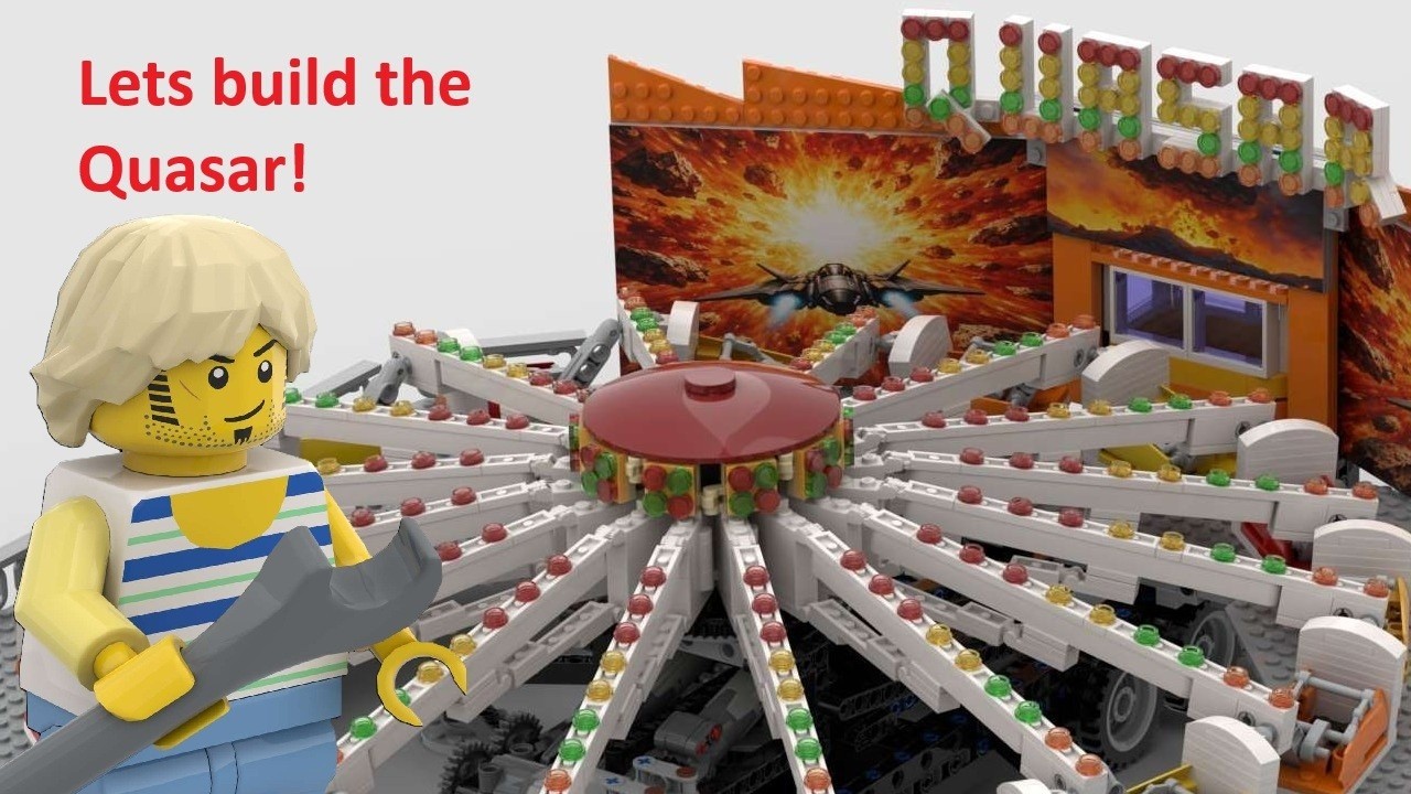 LEGO Fairground Quasar Build Up (Instructions & kits https://linktr.ee/gregosfairground)