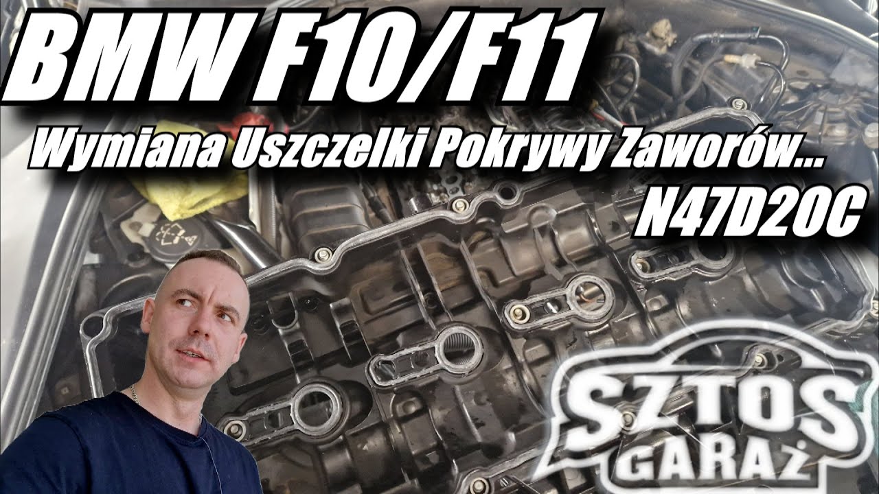 BMW F10/F11 N47D20C - Wymiana Uszczelki Pokrywy Zaworów!! Olej Kapie Na DPF!...