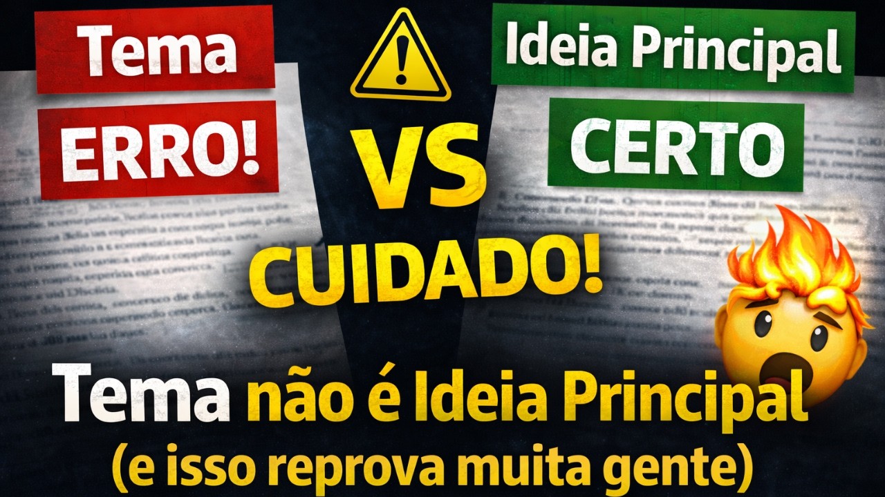 Tema não é Ideia Principal (e isso reprova muita gente )