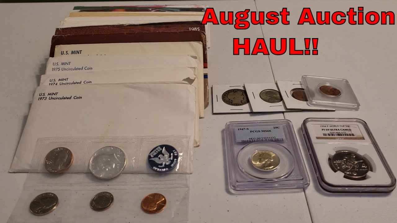 August Auction Haul! Mint Sets, Errors and Some Slabbed Coins.