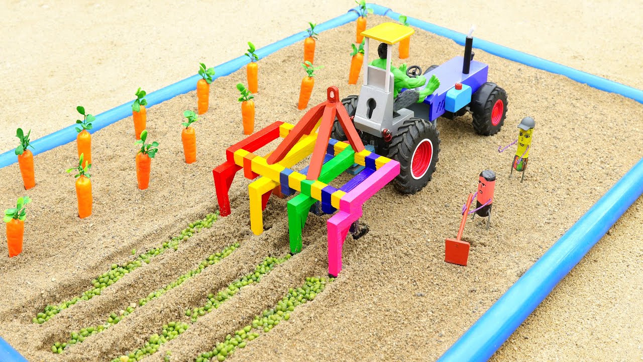 Top diy tractor making mini seeding machine specially designed | diy carrot planting ideas