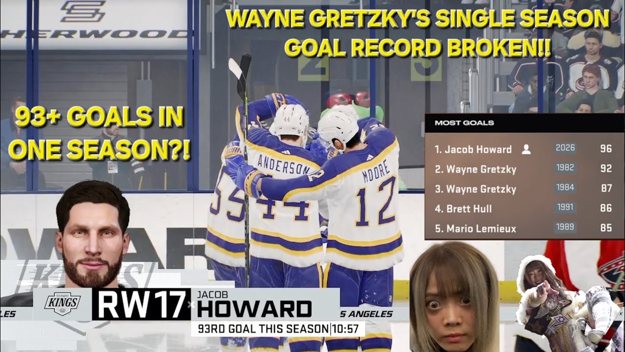 BREAKING Wayne Gretzky's Single Season 92 Goal Record!! - NHL 26 Be A Pro