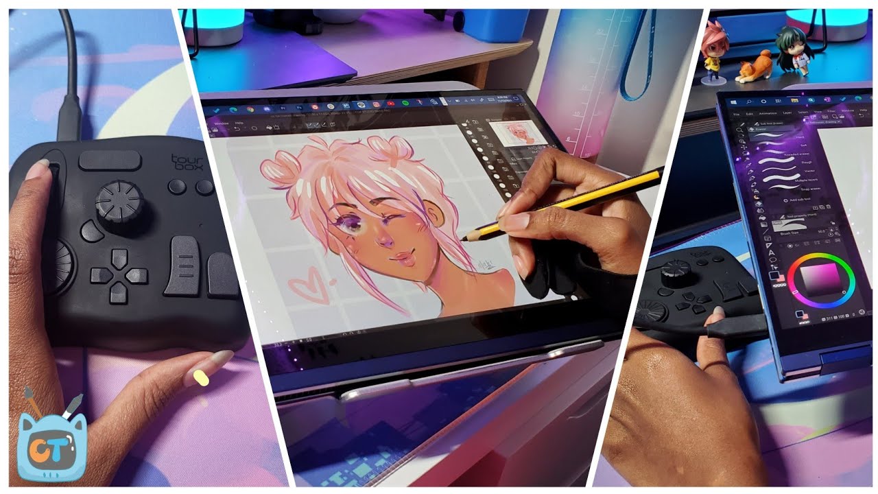 ✏️Best Drawing Remote ?!?! 🌱 Tourbox Neo Unboxing & Artist First impressions 🥕