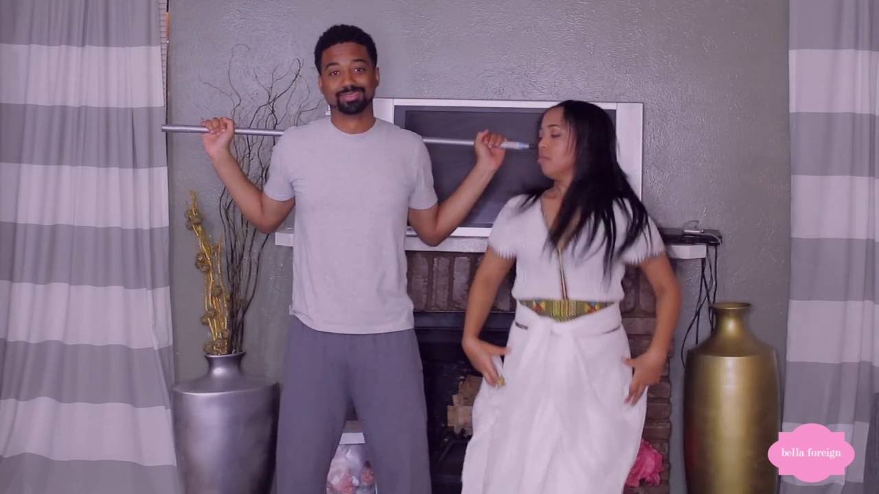 AMERICAN BOYFRIEND DANCING TO ETHIOPIAN MUSIC AMHARIC, TIGRNGHA, GURAGE  
