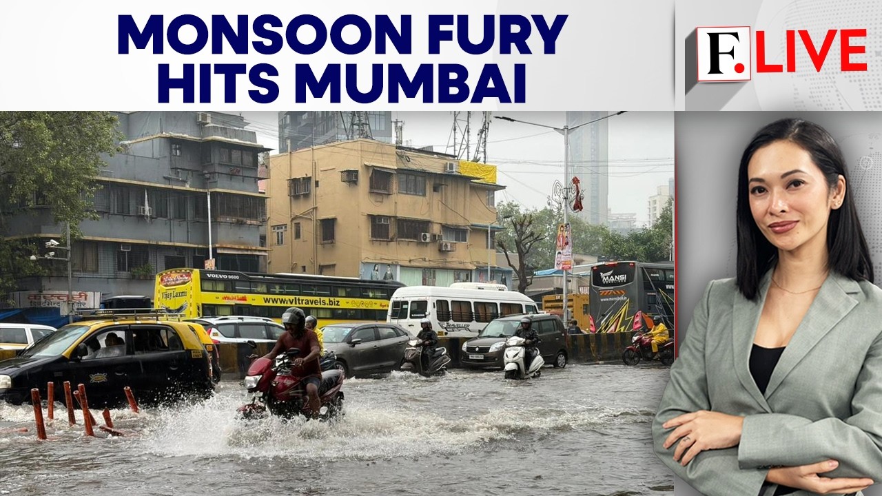 Mumbai Monsoon Chaos: Intense Rains Flood Roads, Disrupt Trains Across City | Firstpost Live | N18G