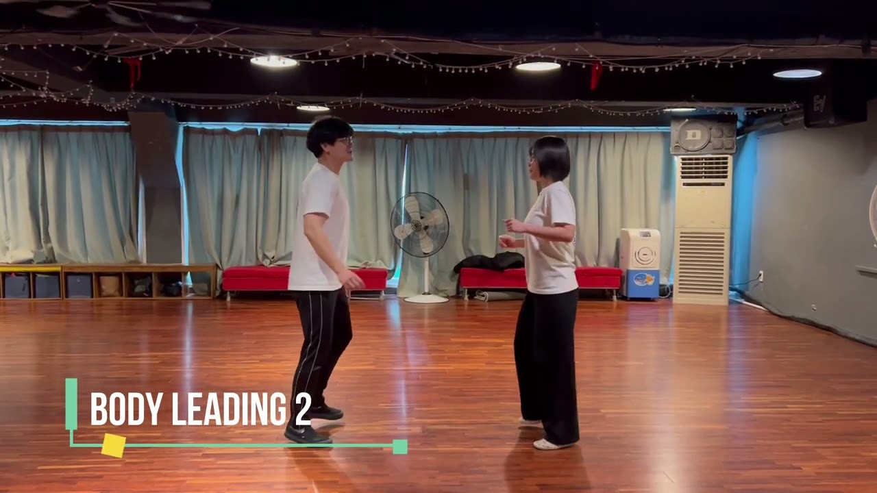 Body leading  in Lindy Hop(Swing Dance) 바디리딩 연습방법 2