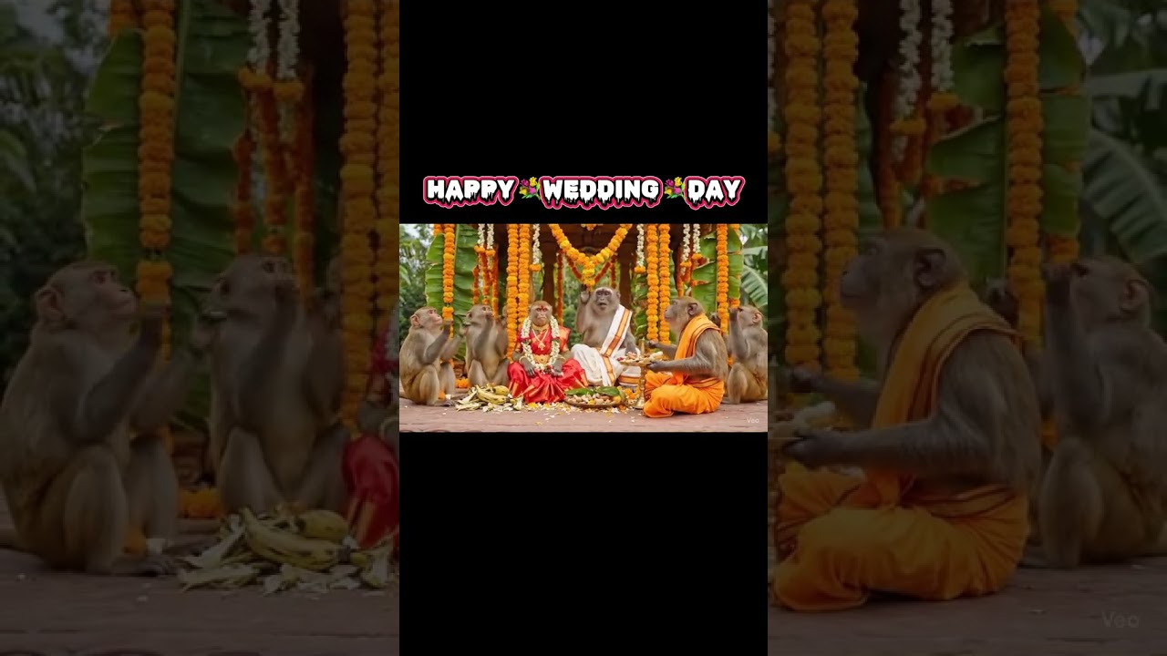 Monkey's wedding full funny short
