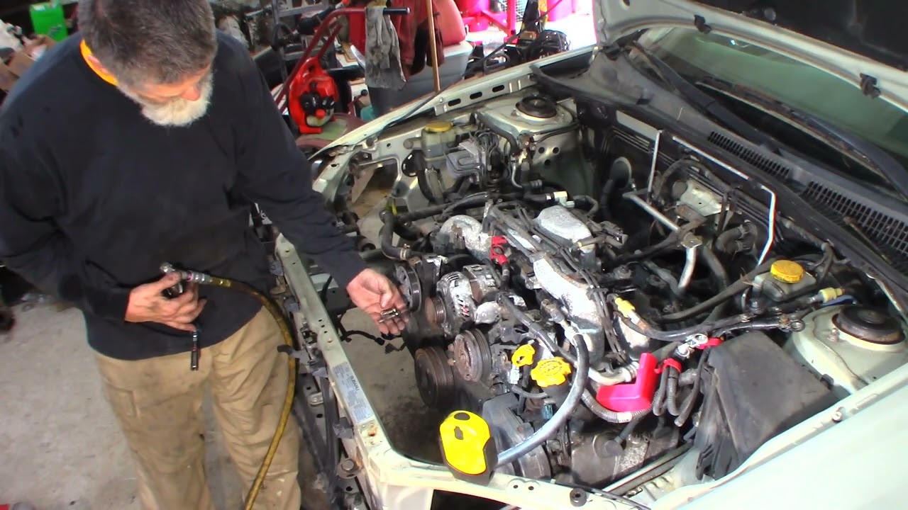 2006 Subaru Outback engine swap  - Engine removal part 1