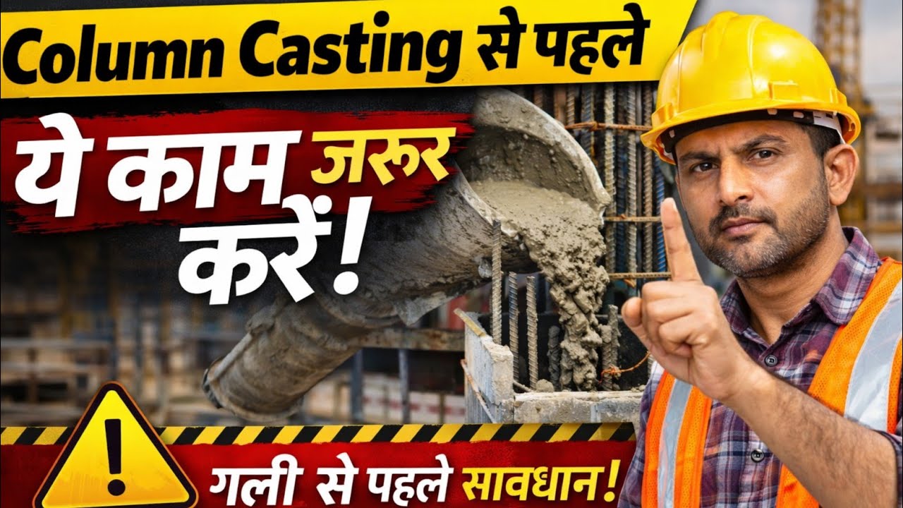 Column Casting से पहले ये काम जरूर करें | Column Concrete Pouring Tips and Trick