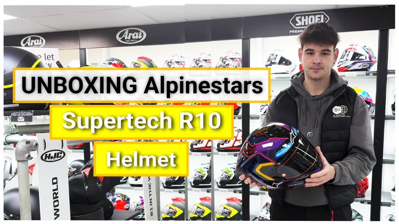 Распаковка нового полнолицевого шлема Alpinestars Supertech R10 Martinator R01 для гонок на мотоц...