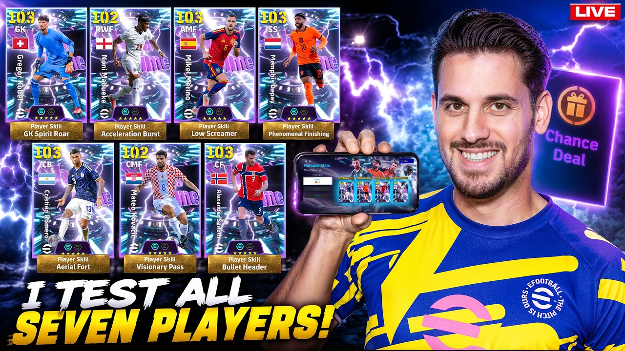 I TEST & RANK ALL 7 FREE SHOWTIME PLAYERS! 😱 NATIONAL STARS REVIEW 🔥 eFootball 2026 MOBILE LIVE