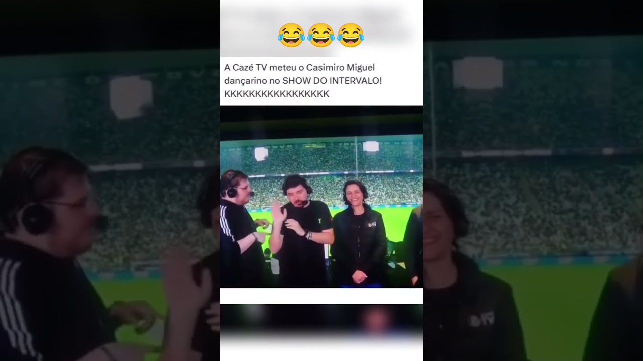 Casemiro da Caz&eacute; TV dan&ccedil;ando no Show do Intervalo 😂😂 #casemiro  #futebol #memes
