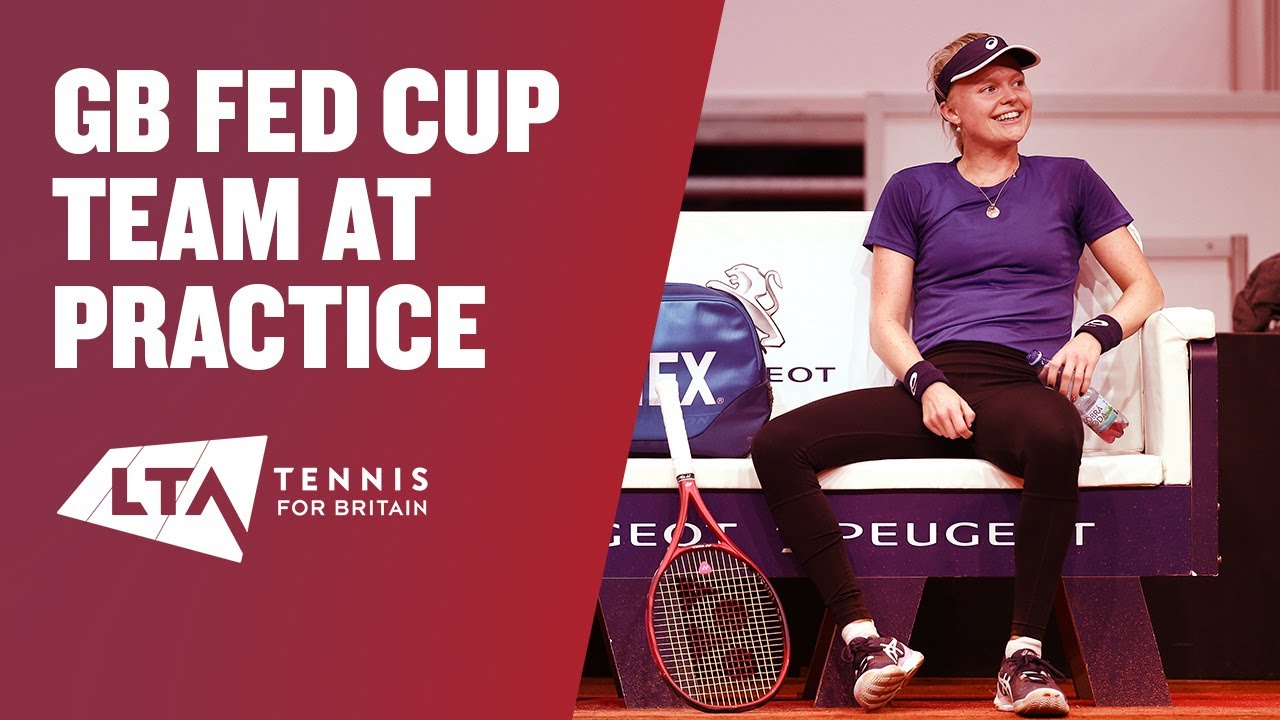 GB Fed Cup Team practice in Bratislava