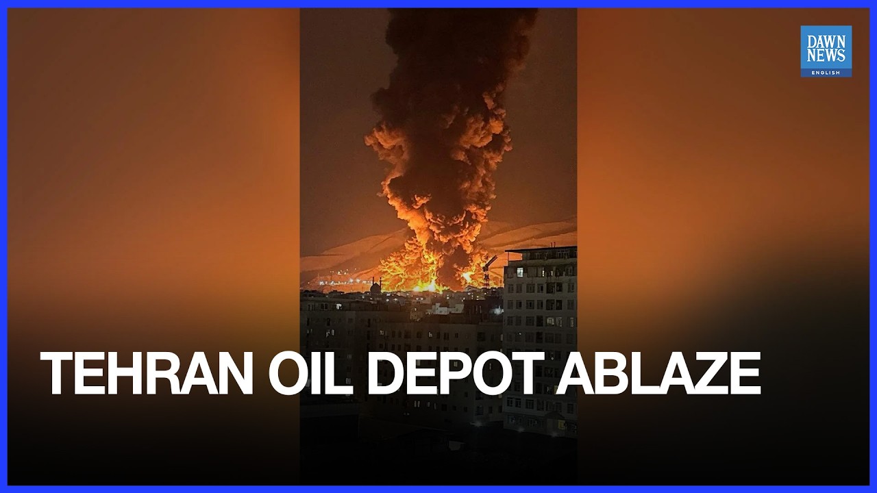 Fires Rage at Tehran&rsquo;s Shahran Oil Depot After Israeli Strikes | Dawn News English