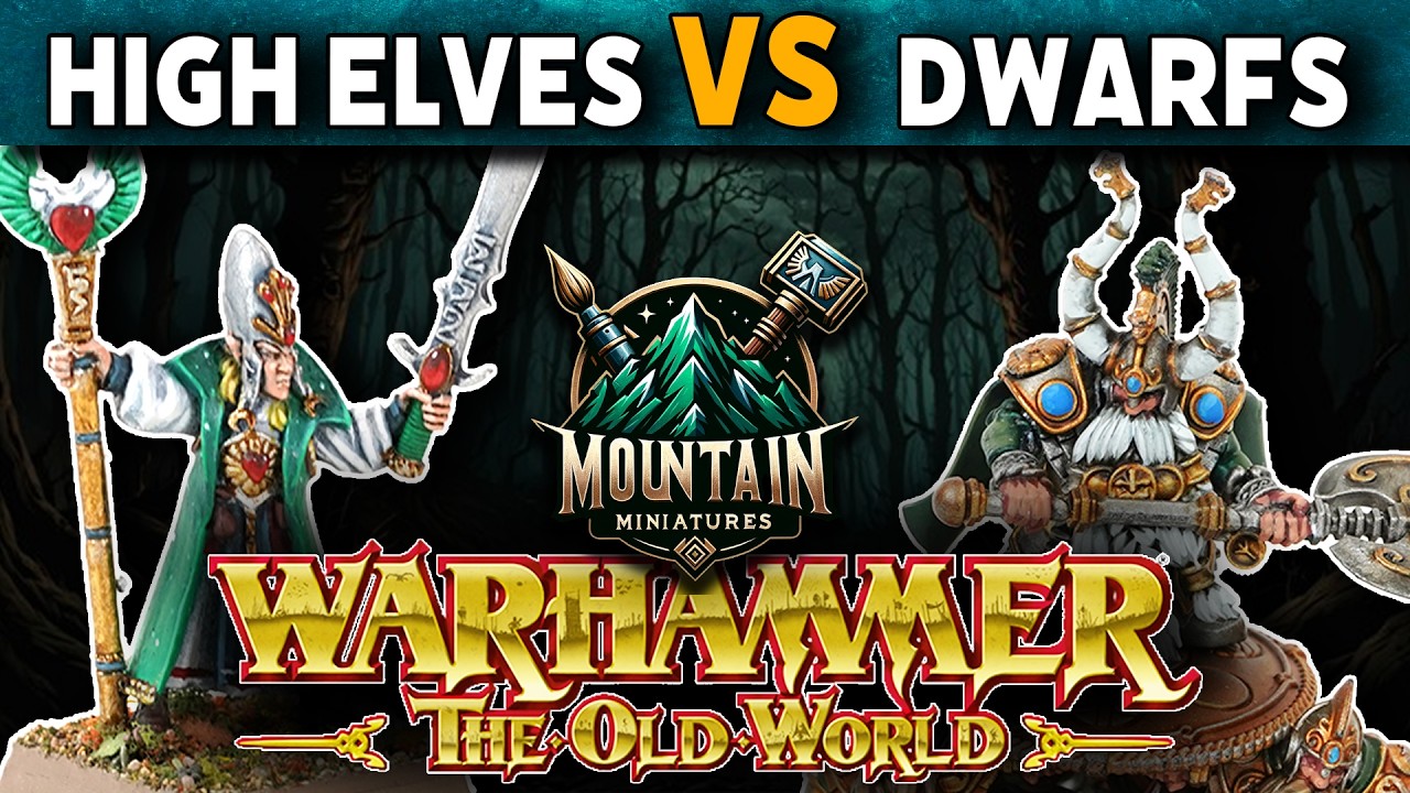 High Elf Realms VS Dwarfen Mountian Holds - Warhammer The Old World Battle Report