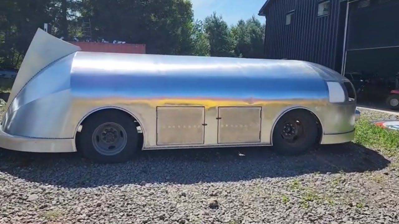 The rear mounted LS swap officially begins on this WILD custom hauler – let the chaos begin!!! 👏
