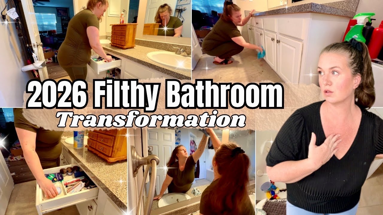 Cleaning Years of Neglect: Filthy Bathroom Transformation 2026