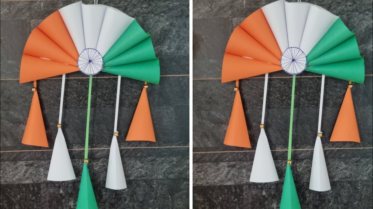 DIY Tricolor wallhanging | 26 January craft | Republic day decoration ideas for school,home,office 