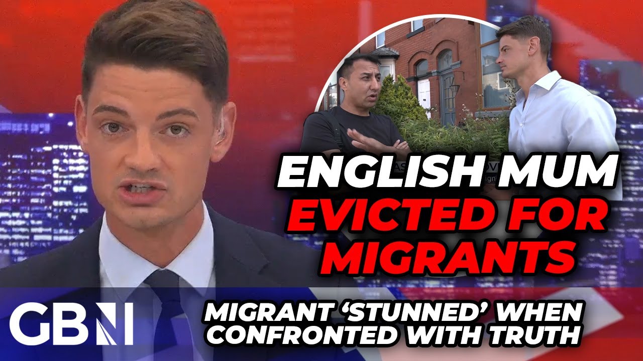 'Disgusting!' Migrant CONFRONTED after English mum and kids EVICTED so six foreign men could move in
