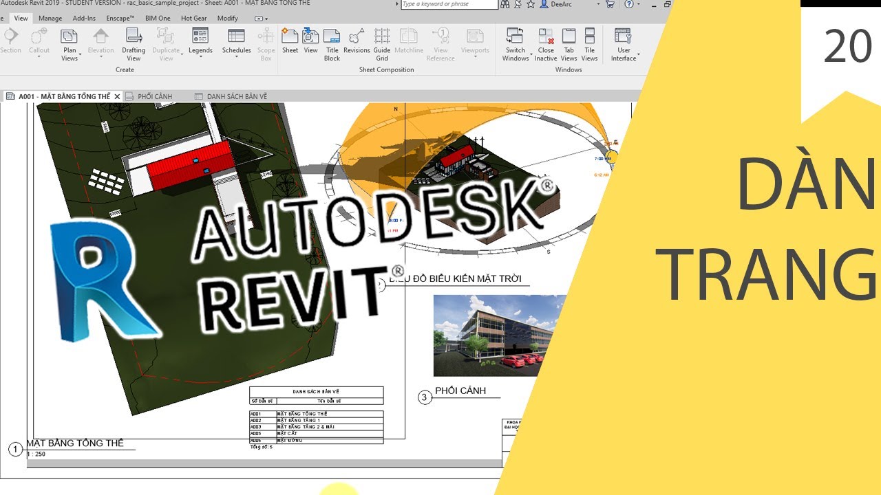 TỰ HỌC REVIT KIẾN TRÚC - BÀI 20 - DÀN TRANG. XUẤT FILE