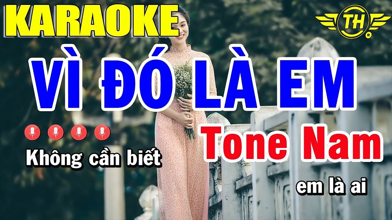 Karaoke V&igrave; Đ&oacute; L&agrave; Em Tone Nam Nhạc Sống | Trọng Hiếu