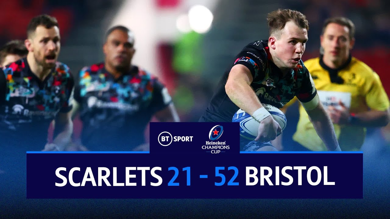 Scarlets vs Bristol Bears (21-52) | Bears Turn On The Style In Wales | Champions Cup Highlights