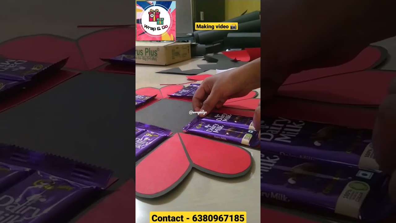 chocolate explosion box making ❣️#viral #handmade #gift #tamil #lovegift #creative #chocolate #diy 💕