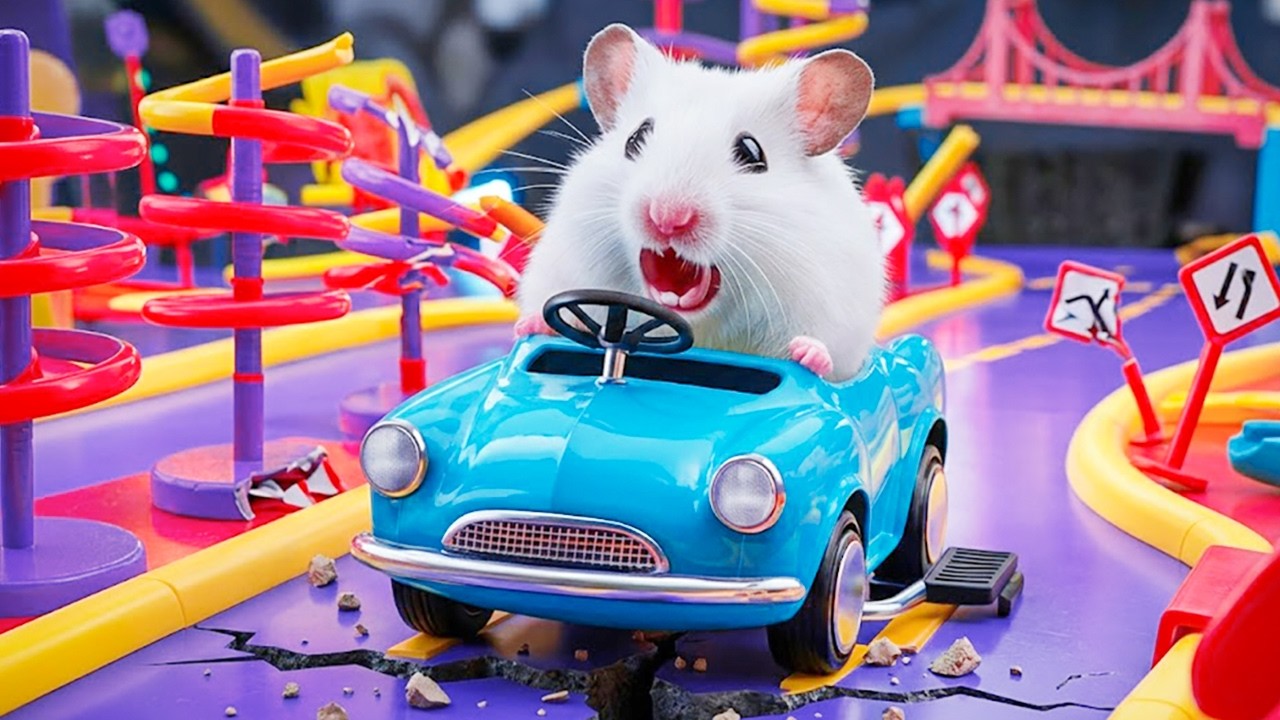Terrified Hamster Escapes from Death Race Maze | Hamster Maze