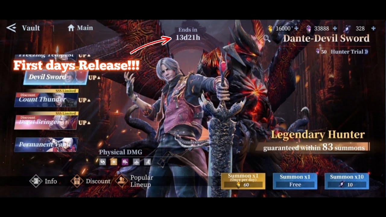 Summoning Devil Sword Dante | Devil May Cry: Peak of Combat | Asia